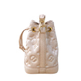 ルイ・ヴィトン LOUIS VUITTON ナノ・ノエ　サマースターダスト M81463 ベージュ モノグラム・アンプラント レディース ショルダーバッグ