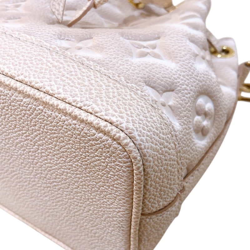 ルイ・ヴィトン LOUIS VUITTON ナノ・ノエ　サマースターダスト M81463 ベージュ モノグラム・アンプラント レディース ショルダーバッグ