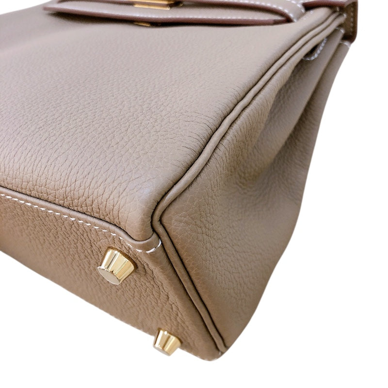 エルメス HERMES ケリー25　内縫い B刻 エトゥープ/GD金具 トゴ レディース ショルダーバッグ