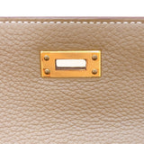 エルメス HERMES ケリー25　内縫い B刻 エトゥープ/GD金具 トゴ レディース ショルダーバッグ