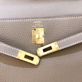 エルメス HERMES ケリー25　内縫い B刻 エトゥープ/GD金具 トゴ レディース ショルダーバッグ