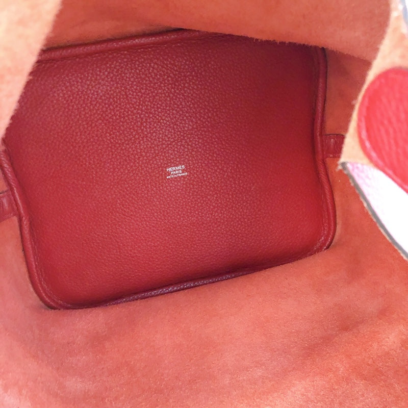 エルメス HERMES ピコタンロックGM □P刻 ルージュカザック シルバー金具 トリヨン レディース ハンドバッグ