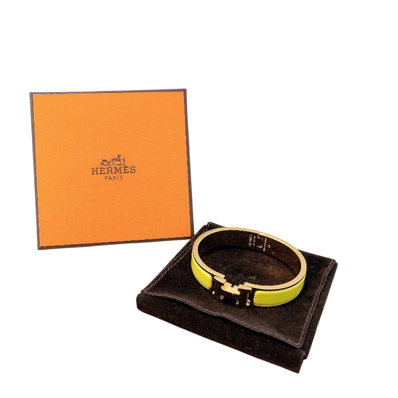 エルメス HERMES クリックH PM ジョーヌテニス　ゴールド金具 メタル レディース ブレスレット