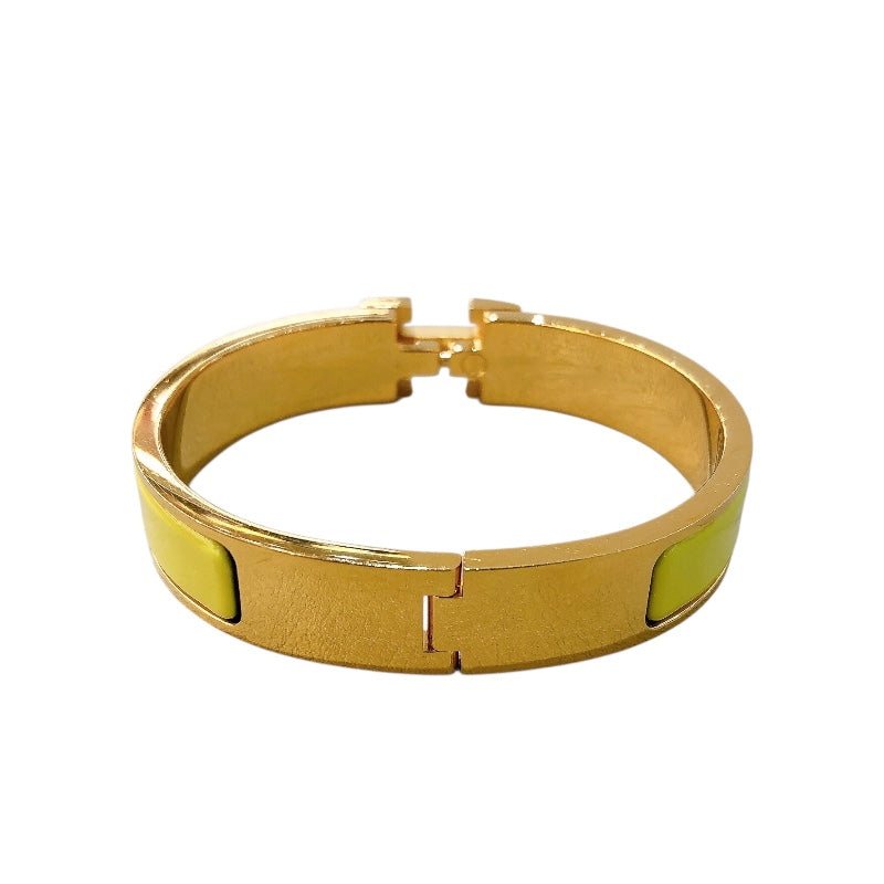 エルメス HERMES クリックH PM ジョーヌテニス　ゴールド金具 メタル レディース ブレスレット