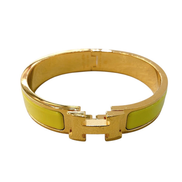エルメス HERMES クリックH PM ジョーヌテニス　ゴールド金具 メタル レディース ブレスレット