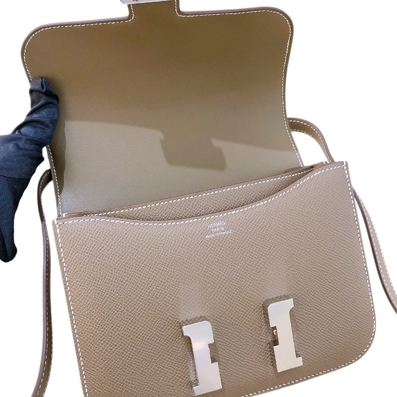 エルメス HERMES コンスタンス3ミニ ミロワール K刻 エトゥープ シルバー金具 エプソン レディース ショルダーバッグ