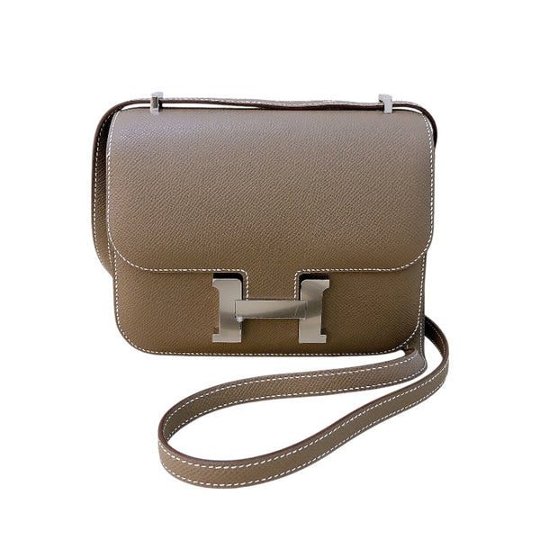 エルメス HERMES コンスタンス3ミニ ミロワール K刻 エトゥープ シルバー金具 エプソン レディース ショルダーバッグ