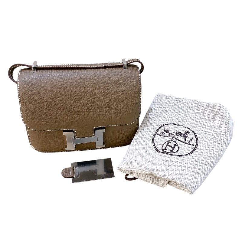 エルメス HERMES コンスタンス3ミニ ミロワール K刻 エトゥープ シルバー金具 エプソン レディース ショルダーバッグ