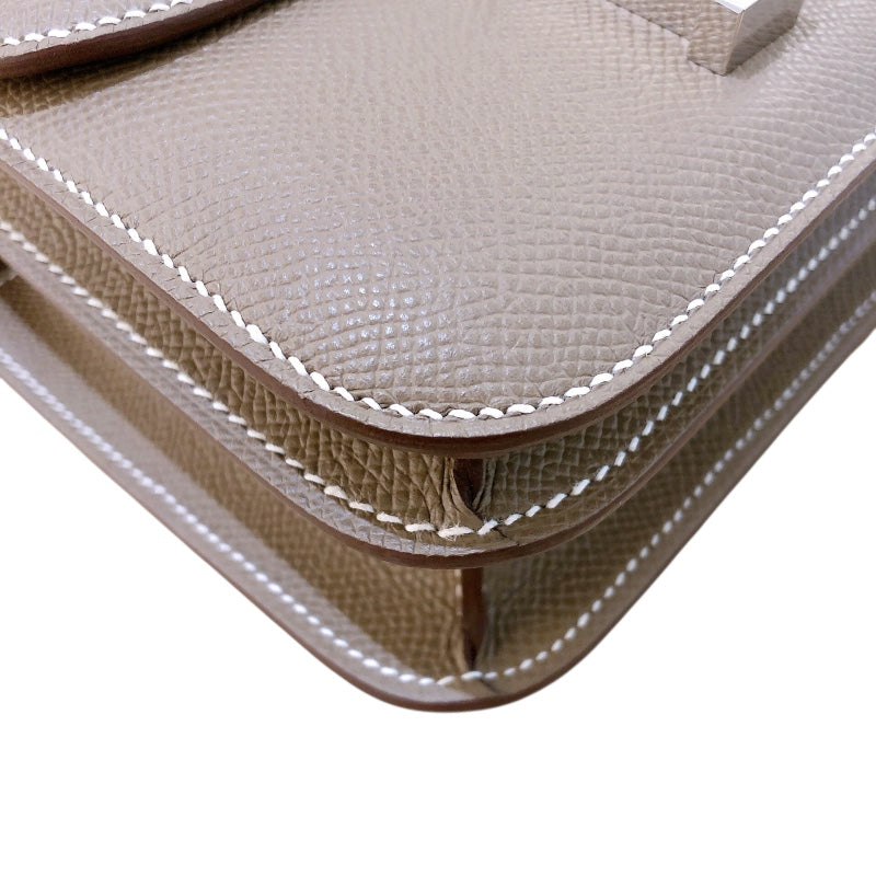 エルメス HERMES コンスタンス3ミニ ミロワール K刻 エトゥープ シルバー金具 エプソン レディース ショルダーバッグ