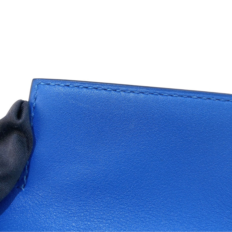 エルメス HERMES ポシェットケリー C刻 ブルーゼリージュ　シルバー金具 スイフト レディース ハンドバッグ