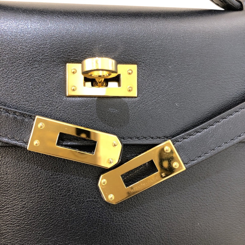 エルメス HERMES ポシェットケリー Z刻 ブラック　ゴールド金具 スイフト レディース ハンドバッグ
