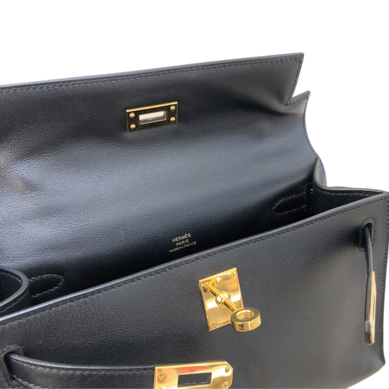 エルメス HERMES ポシェットケリー Z刻 ブラック　ゴールド金具 スイフト レディース ハンドバッグ