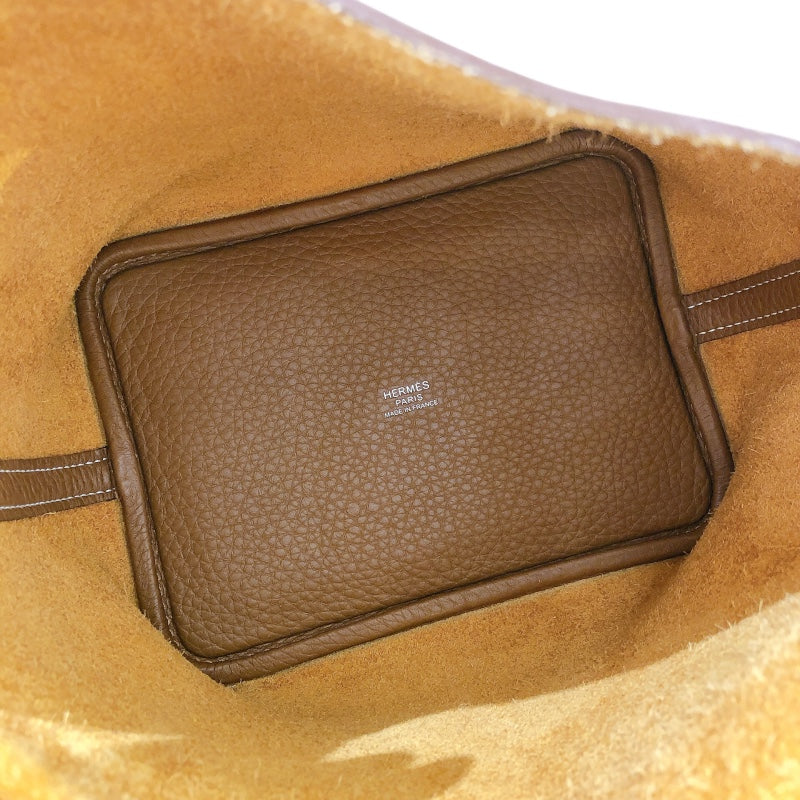 エルメス HERMES ピコタンロックＰＭ B刻 ゴールド　シルバー金具 トリヨン レディース ハンドバッグ