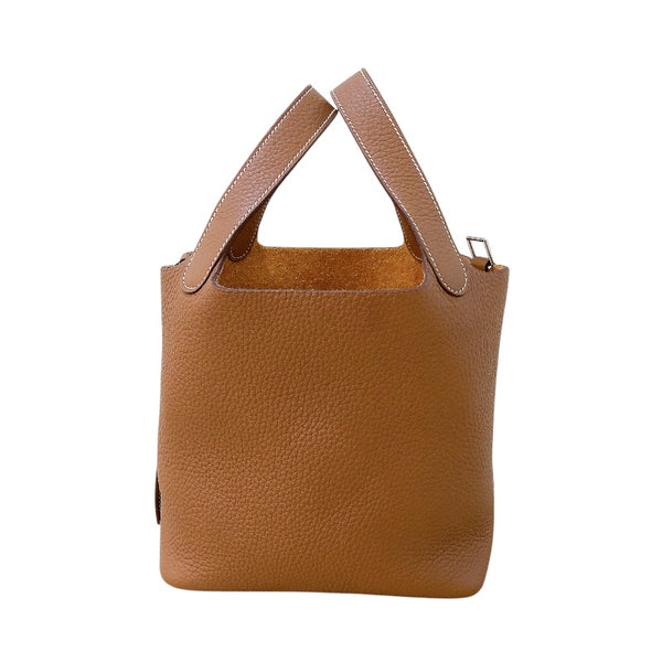 エルメス HERMES ピコタンロックＰＭ B刻 ゴールド　シルバー金具 トリヨン レディース ハンドバッグ