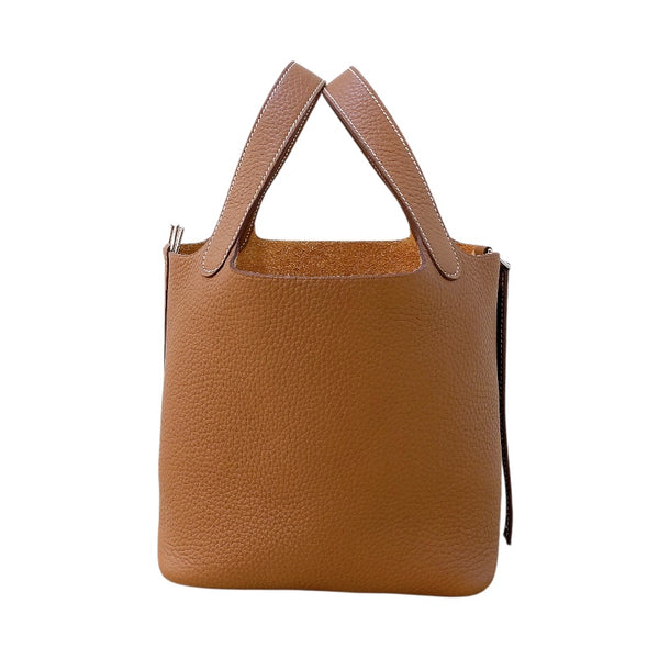 エルメス HERMES ピコタンロックＰＭ B刻 ゴールド　シルバー金具 トリヨン レディース ハンドバッグ