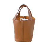 エルメス HERMES ピコタンロックＰＭ B刻 ゴールド　シルバー金具 トリヨン レディース ハンドバッグ