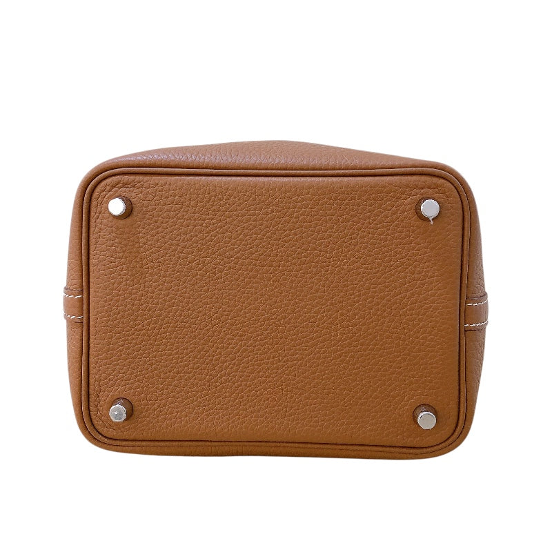 エルメス HERMES ピコタンロックＰＭ B刻 ゴールド　シルバー金具 トリヨン レディース ハンドバッグ