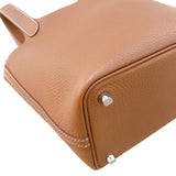 エルメス HERMES ピコタンロックＰＭ B刻 ゴールド　シルバー金具 トリヨン レディース ハンドバッグ