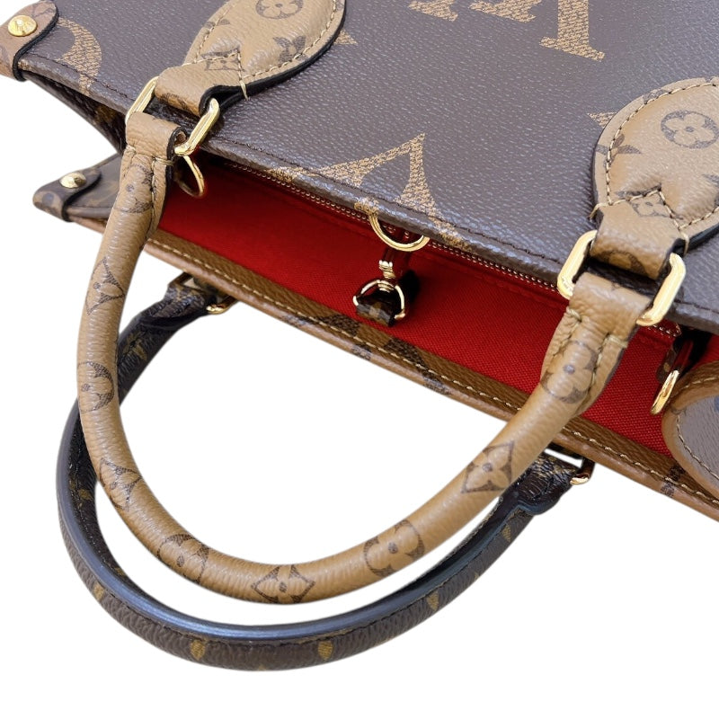 ルイ・ヴィトン LOUIS VUITTON オンザゴーPM M46373 モノグラム/ゴールド金具 バイカラー モノグラム レディース ショルダーバッグ