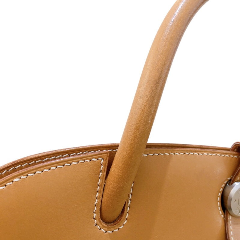 エルメス HERMES ダルヴィMM □C刻（1999年製） ナチュラル　シルバー金具 ヴァッシュ レディース ハンドバッグ