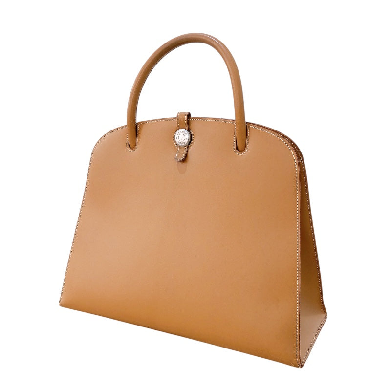 エルメス HERMES ダルヴィMM □C刻（1999年製） ナチュラル　シルバー金具 ヴァッシュ レディース ハンドバッグ