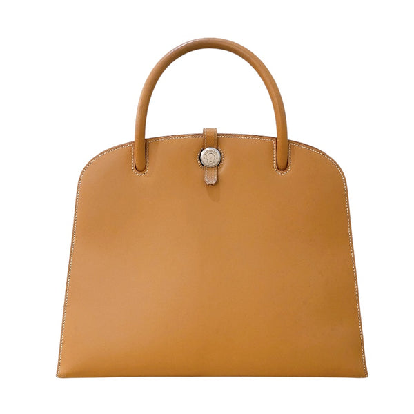 エルメス HERMES ダルヴィMM □C刻（1999年製） ナチュラル　シルバー金具 ヴァッシュ レディース ハンドバッグ