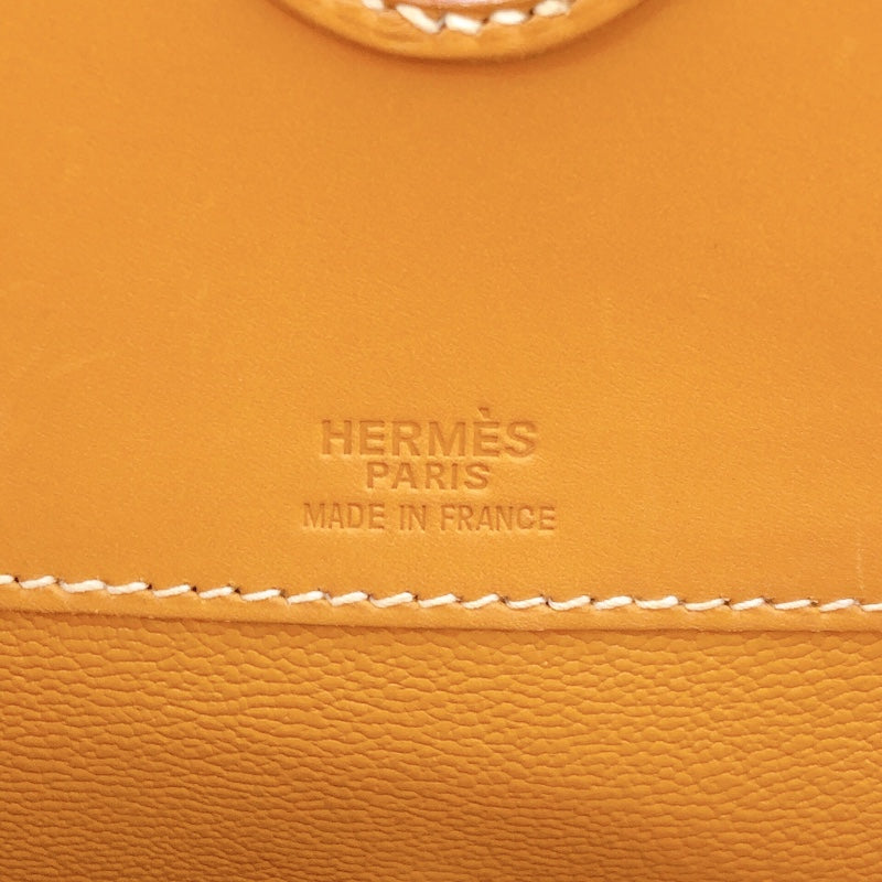 エルメス HERMES ダルヴィMM □C刻（1999年製） ナチュラル　シルバー金具 ヴァッシュ レディース ハンドバッグ