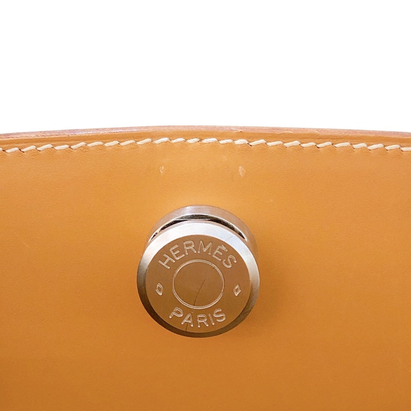 エルメス HERMES ダルヴィMM □C刻（1999年製） ナチュラル　シルバー金具 ヴァッシュ レディース ハンドバッグ