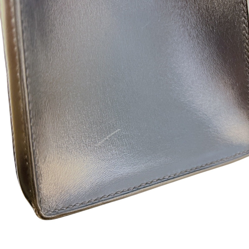 エルメス HERMES ケリー28 外縫い ○M刻印 ナチュラル×ブルーインディゴ ゴールド金具 トワル レディース ハンドバッグ