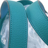 エルメス HERMES ピコタンロックMM エクラ D刻 ヴェールヴェローヌ/ブルーノール シルバー金具 トリヨン/スイフト レディース ハンドバッグ
