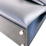 エルメス HERMES ケリー32　外縫い □D刻 ブラック シルバー金具 ボックスカーフ レディース ショルダーバッグ