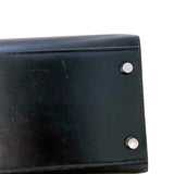 エルメス HERMES ケリー32　外縫い □D刻 ブラック シルバー金具 ボックスカーフ レディース ショルダーバッグ