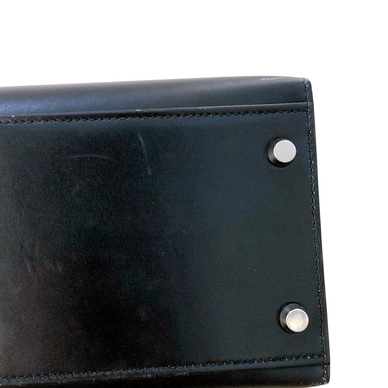 エルメス HERMES ケリー32　外縫い □D刻 ブラック シルバー金具 ボックスカーフ レディース ショルダーバッグ