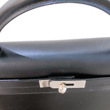 エルメス HERMES ケリー32　外縫い □D刻 ブラック シルバー金具 ボックスカーフ レディース ショルダーバッグ