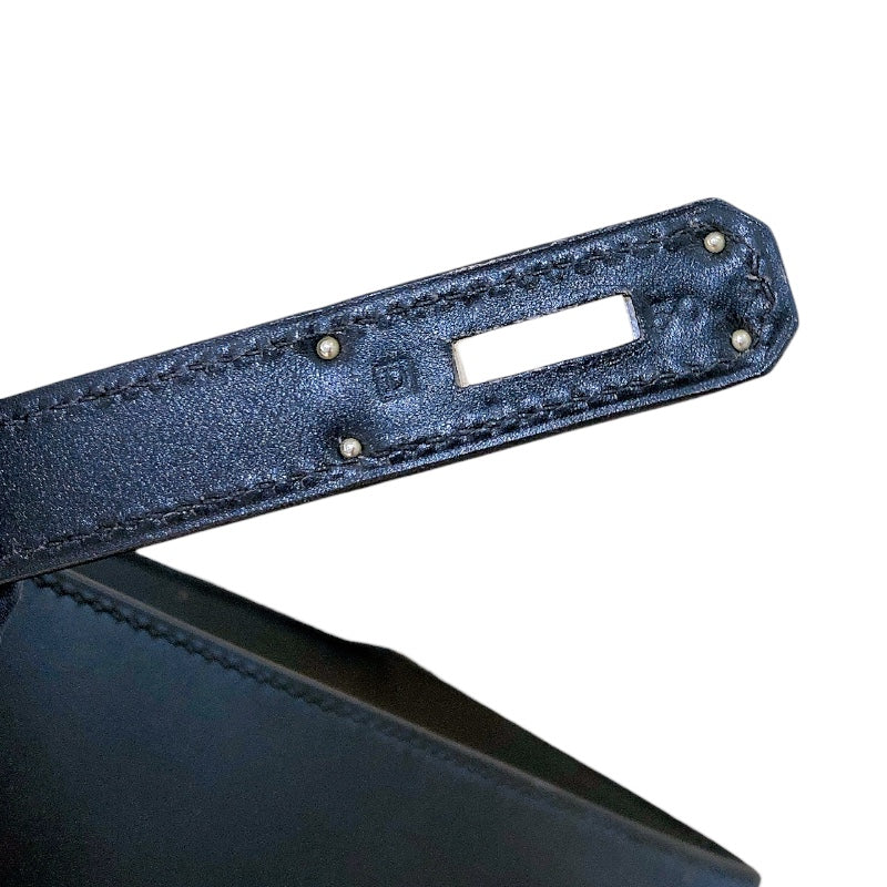 エルメス HERMES ケリー32　外縫い □D刻 ブラック シルバー金具 ボックスカーフ レディース ショルダーバッグ