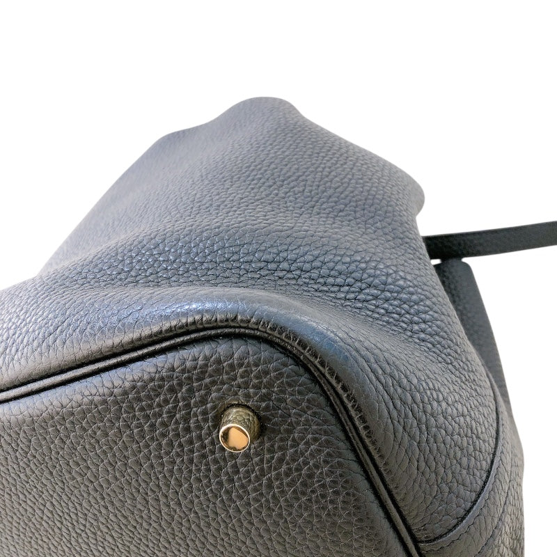 エルメス HERMES ピコタンロックMM C刻 ブラック　ゴールド金具 トリヨン レディース ハンドバッグ