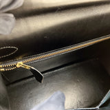 エルメス HERMES ケリー28 外縫い ○U刻印 ブラック ゴールド金具 ボックスカーフ レディース ハンドバッグ