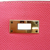 エルメス HERMES ケリー28 外縫い パーソナルオーダー C刻印 ローズエクストリーム×グリムエット ゴールド金具 ヴォーエプソン レディース ショルダーバッグ