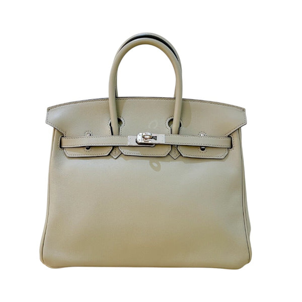 エルメス HERMES バーキン25 X刻印 セージ シルバー金具 スイフト レディース ハンドバッグ