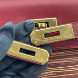 エルメス HERMES ケリー28　内縫い □E刻 ルージュアッシュ　ゴールド金具 ヴィヴラート/シャーモニー レディース ショルダーバッグ