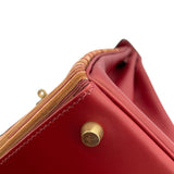 エルメス HERMES ケリー28　内縫い □E刻 ルージュアッシュ　ゴールド金具 ヴィヴラート/シャーモニー レディース ショルダーバッグ