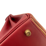 エルメス HERMES ケリー28　内縫い □E刻 ルージュアッシュ　ゴールド金具 ヴィヴラート/シャーモニー レディース ショルダーバッグ