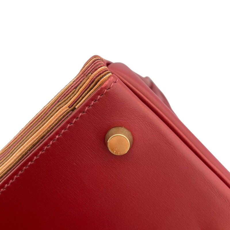 エルメス HERMES ケリー28　内縫い □E刻 ルージュアッシュ　ゴールド金具 ヴィヴラート/シャーモニー レディース ショルダーバッグ