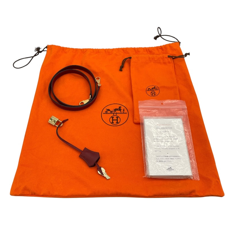 エルメス HERMES ケリー28　内縫い □E刻 ルージュアッシュ　ゴールド金具 ヴィヴラート/シャーモニー レディース ショルダーバッグ