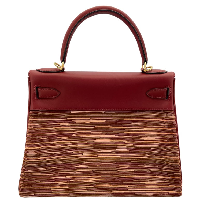 エルメス HERMES ケリー28　内縫い □E刻 ルージュアッシュ　ゴールド金具 ヴィヴラート/シャーモニー レディース ショルダーバッグ