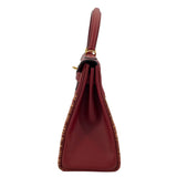 エルメス HERMES ケリー28　内縫い □E刻 ルージュアッシュ　ゴールド金具 ヴィヴラート/シャーモニー レディース ショルダーバッグ