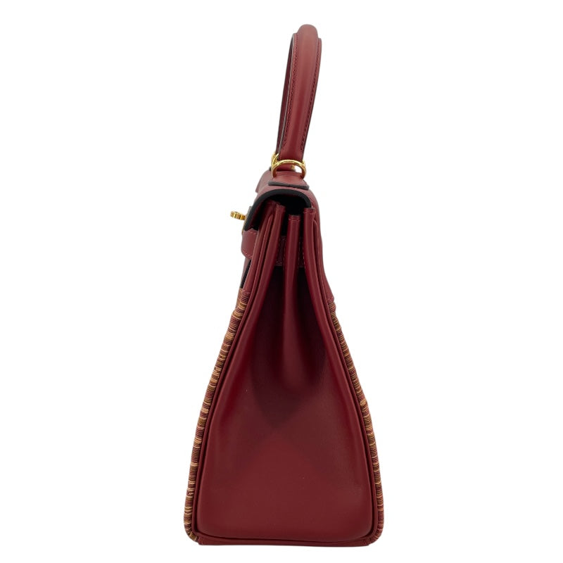 エルメス HERMES ケリー28　内縫い □E刻 ルージュアッシュ　ゴールド金具 ヴィヴラート/シャーモニー レディース ショルダーバッグ
