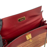 エルメス HERMES ケリー28　内縫い □E刻 ルージュアッシュ　ゴールド金具 ヴィヴラート/シャーモニー レディース ショルダーバッグ