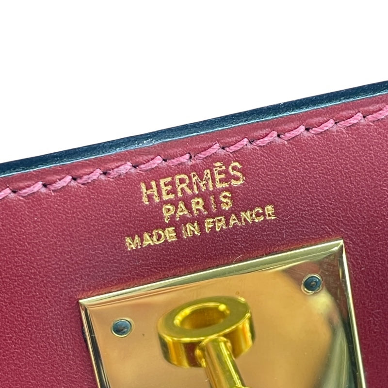 エルメス HERMES ケリー28　内縫い □E刻 ルージュアッシュ　ゴールド金具 ヴィヴラート/シャーモニー レディース ショルダーバッグ