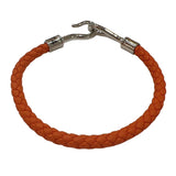エルメス HERMES ジャンボブレスレット オレンジ・シルバー金具 スイフト・メタル アクセサリー